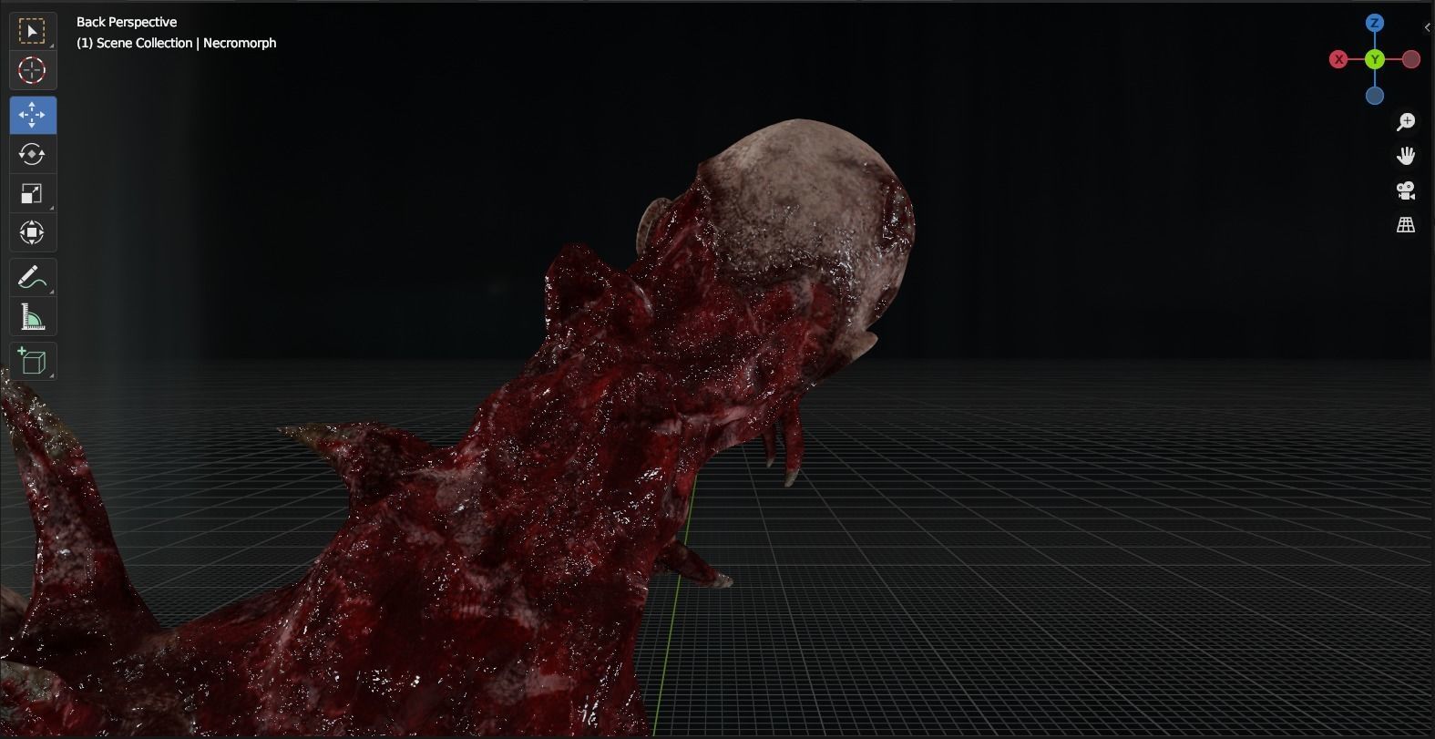 Dead Space Necromorph Low-poly 3D model_35