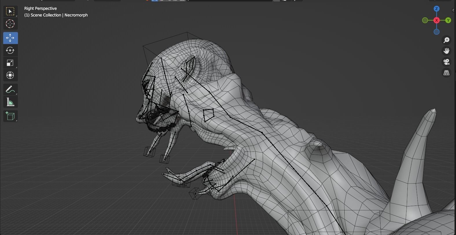 Dead Space Necromorph Low-poly 3D model_38