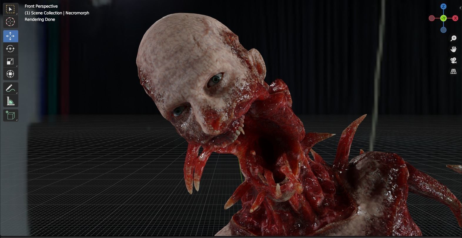 Dead Space Necromorph Low-poly 3D model_29
