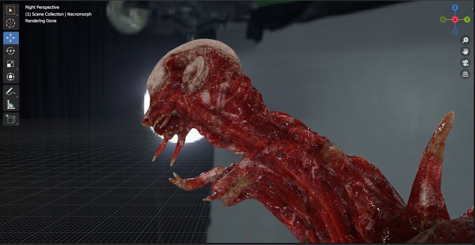Dead Space Necromorph Low-poly 3D model_30