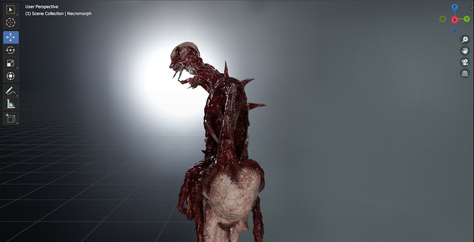 Dead Space Necromorph Low-poly 3D model_10