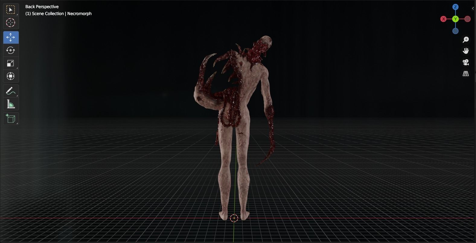 Dead Space Necromorph Low-poly 3D model_23