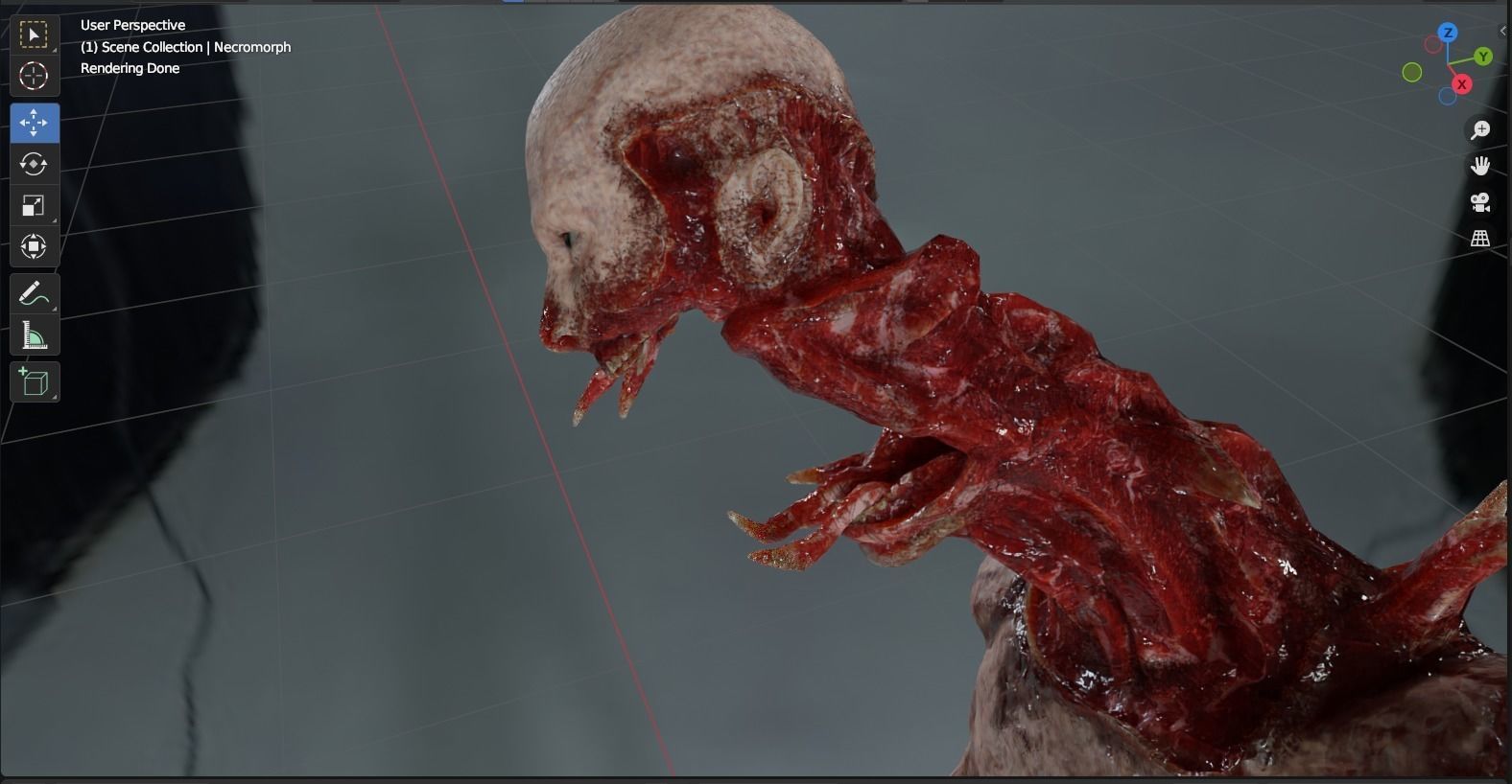 Dead Space Necromorph Low-poly 3D model_42