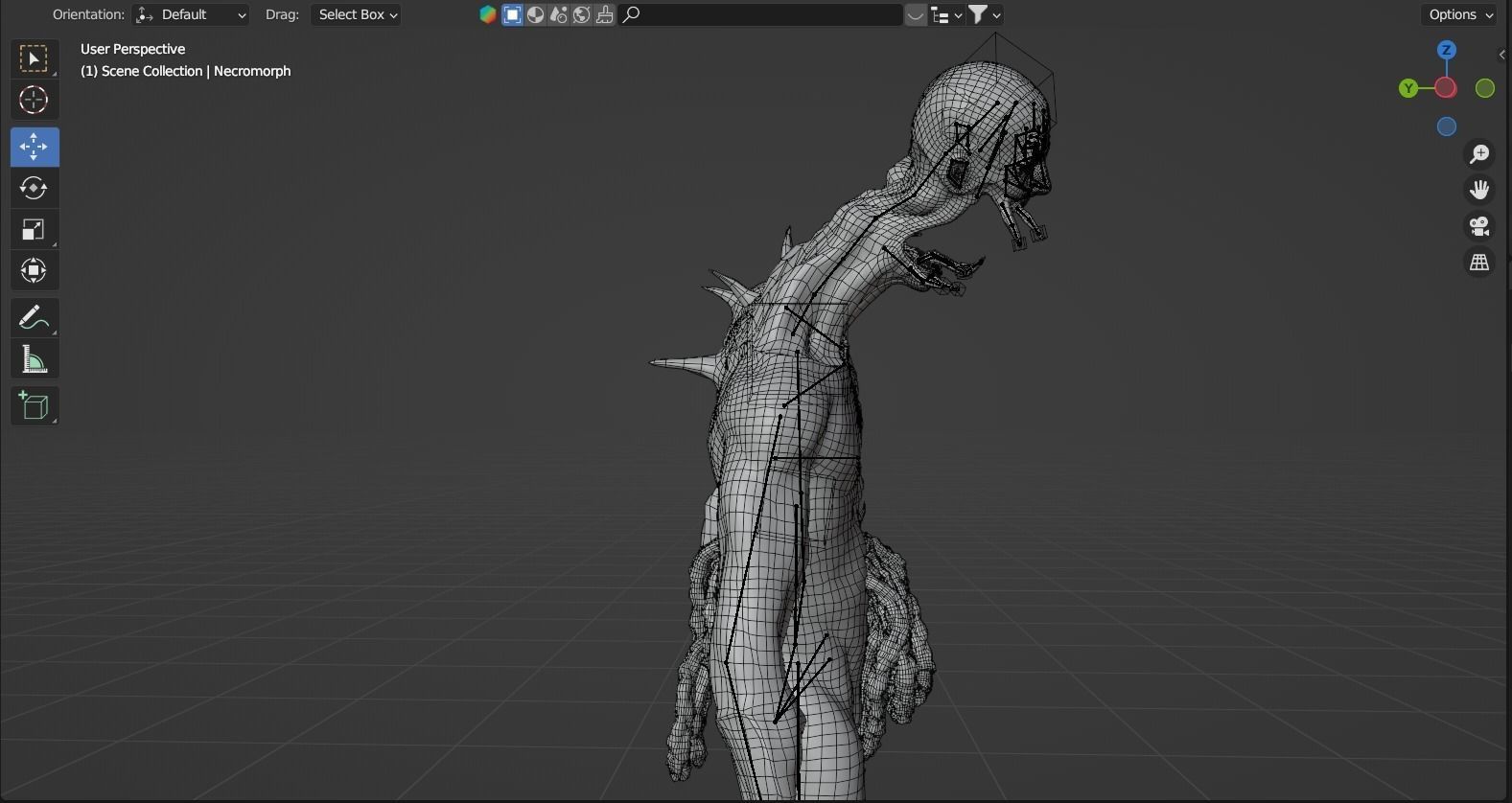 Dead Space Necromorph Low-poly 3D model_16