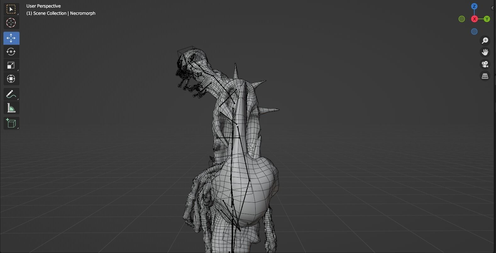 Dead Space Necromorph Low-poly 3D model_14