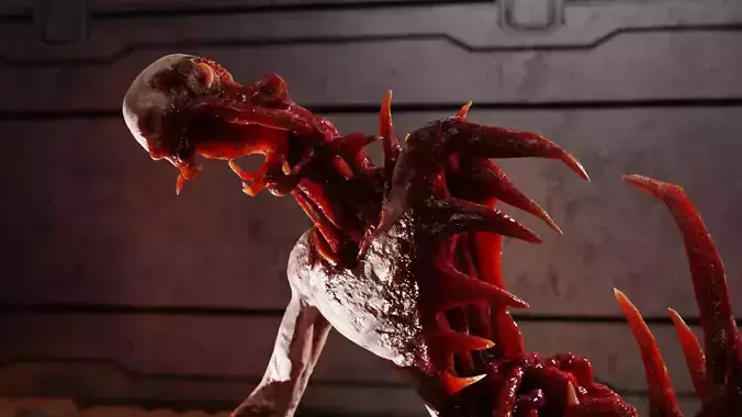 Dead Space Necromorph Low-poly 3D model