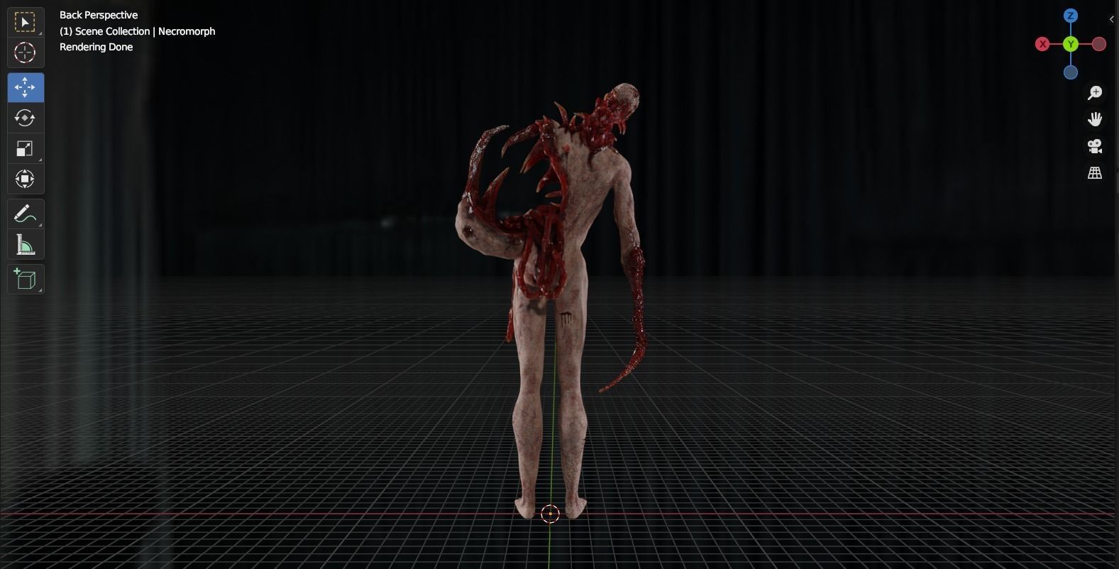 Dead Space Necromorph Low-poly 3D model_19