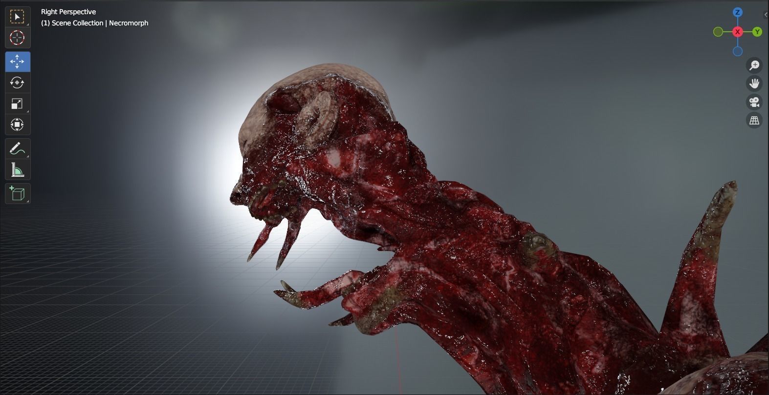 Dead Space Necromorph Low-poly 3D model_34