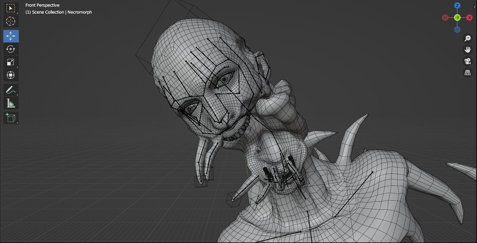 Dead Space Necromorph Low-poly 3D model_37