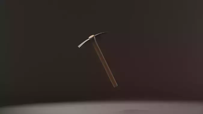 Low Poly Pickaxe  Free 3D model