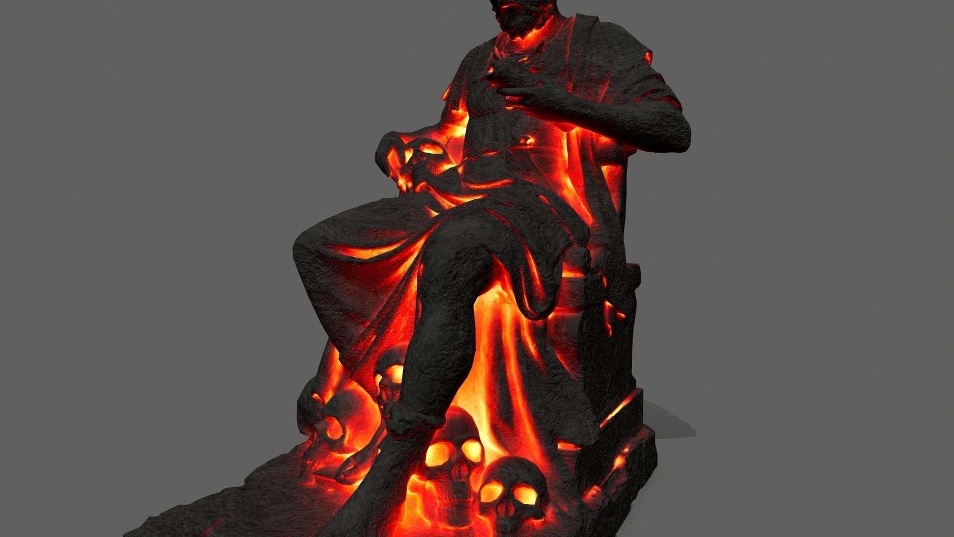 lava statue Low-poly 3D model_9