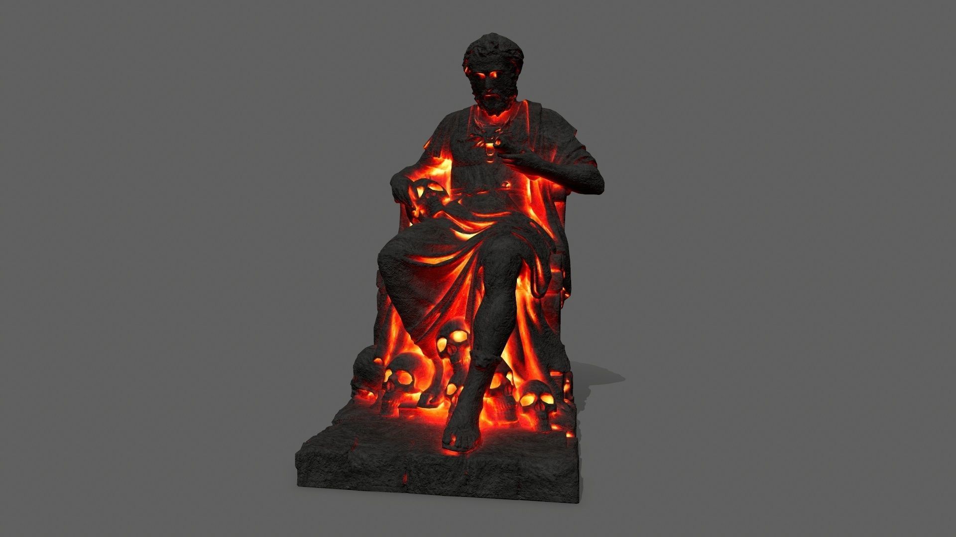 lava statue Low-poly 3D model_2