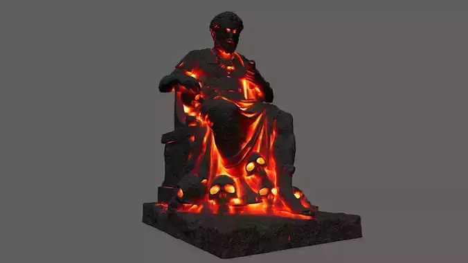 lava statue Low-poly 3D model