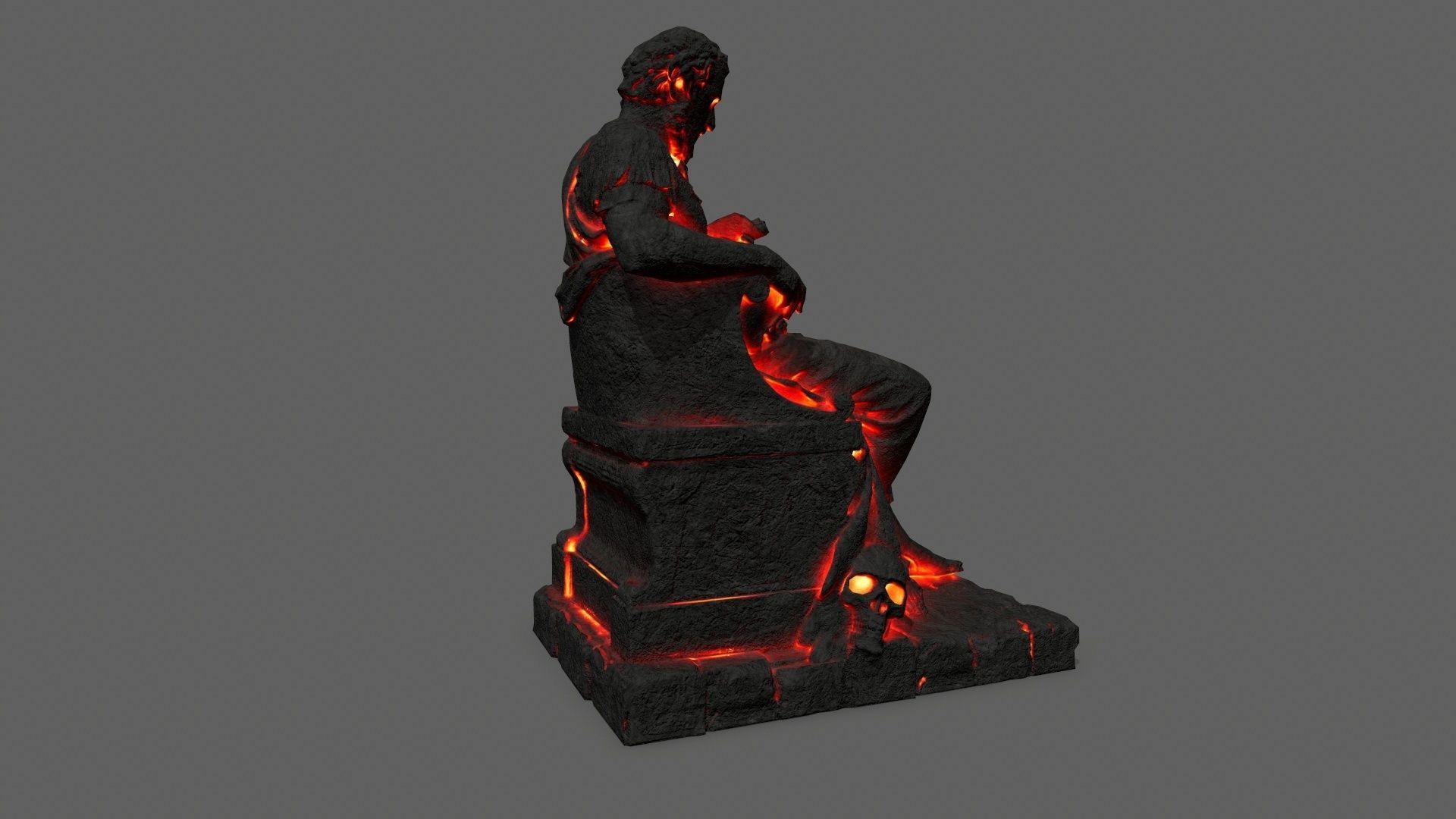 lava statue Low-poly 3D model_7