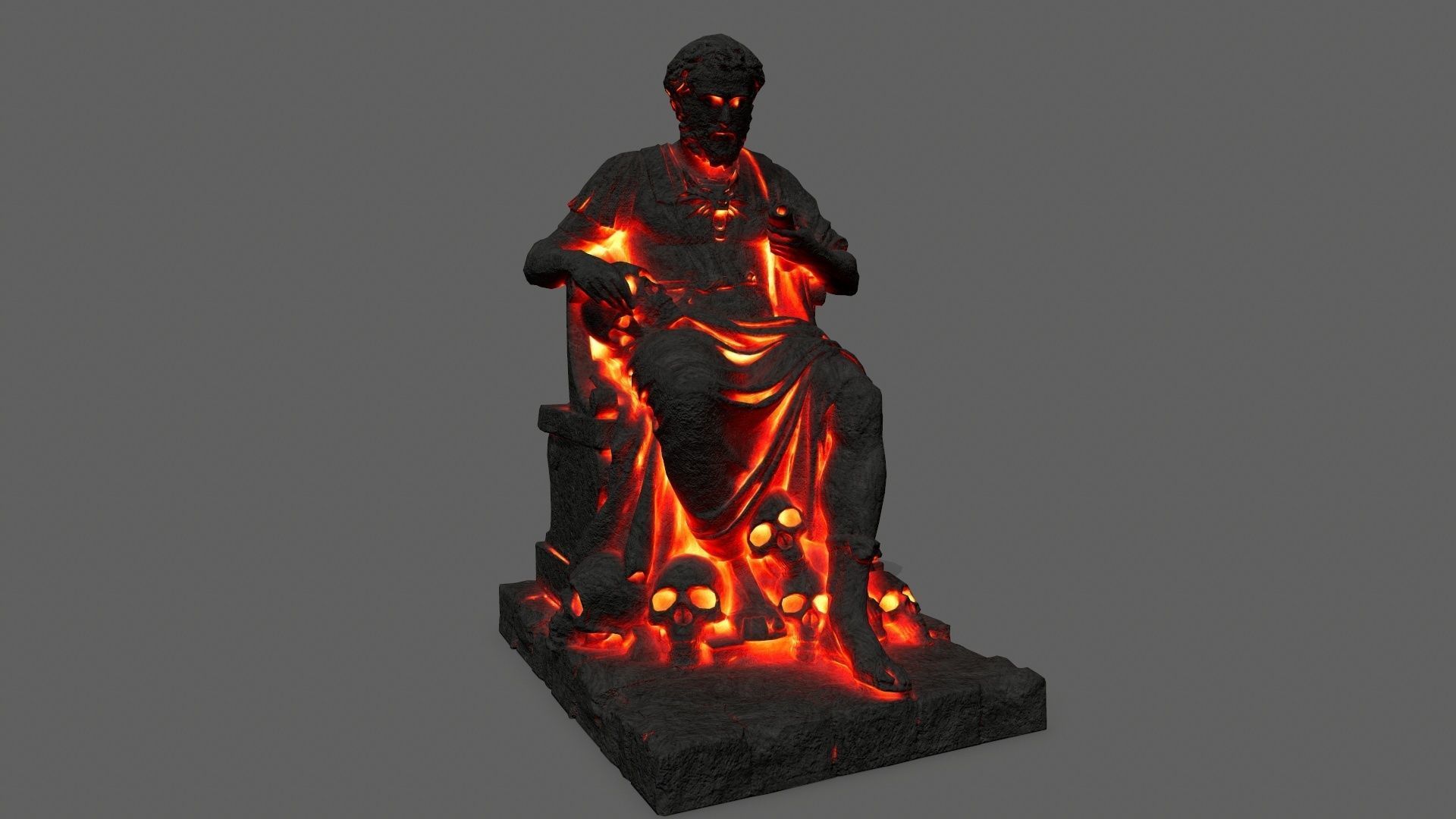 lava statue Low-poly 3D model_1
