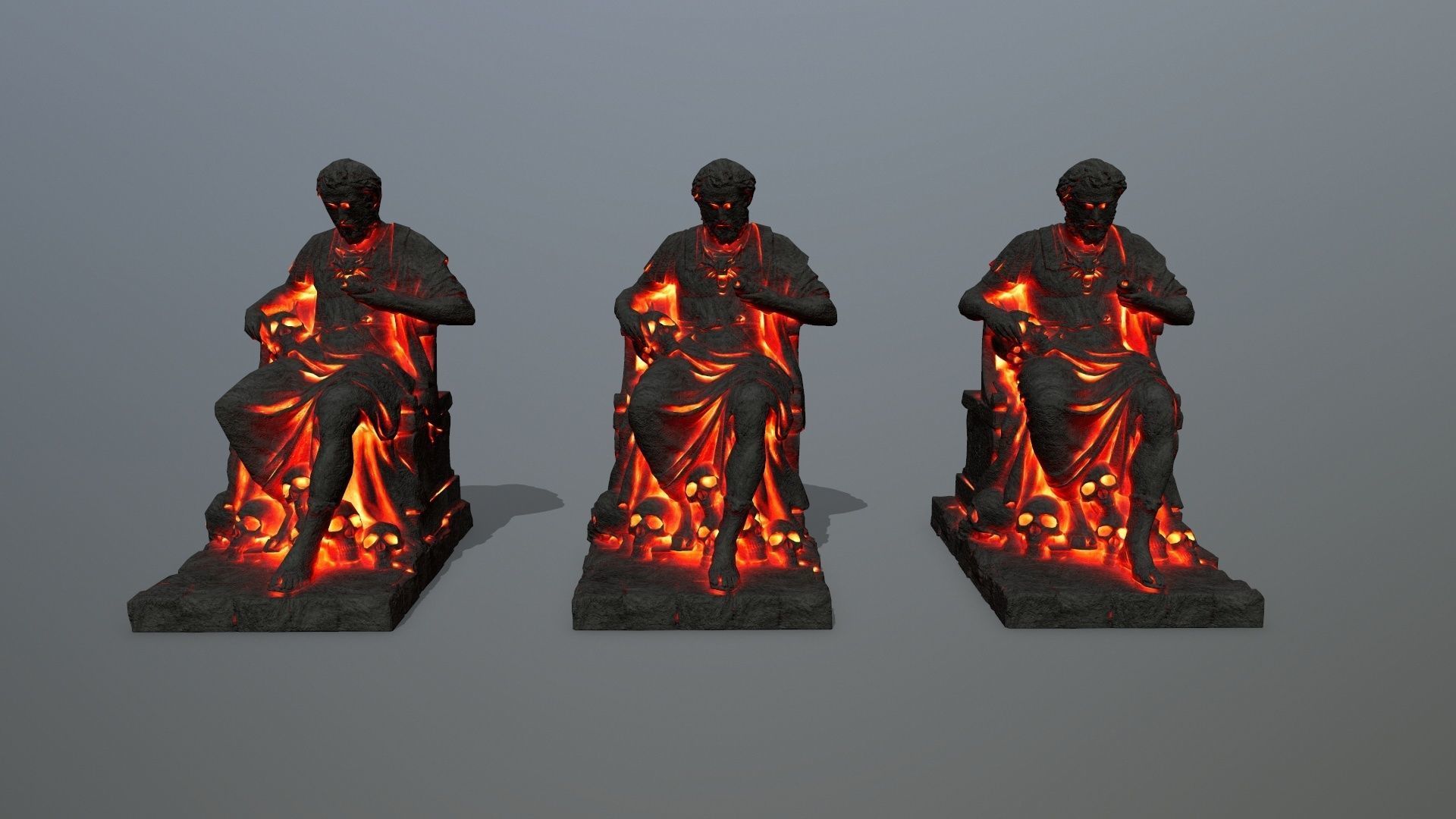lava statue Low-poly 3D model_11