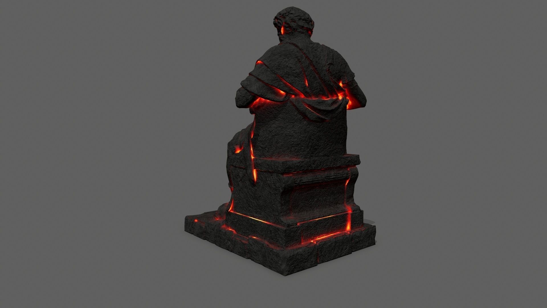 lava statue Low-poly 3D model_5
