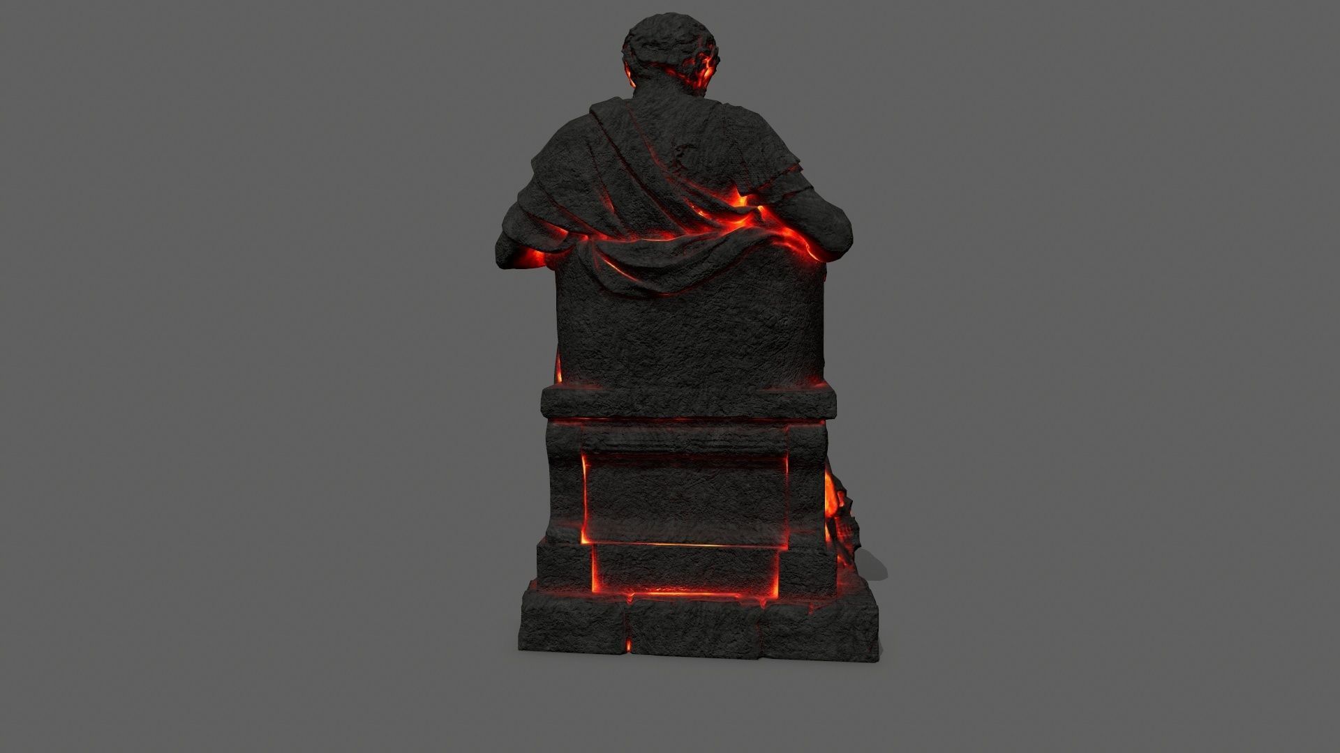 lava statue Low-poly 3D model_6