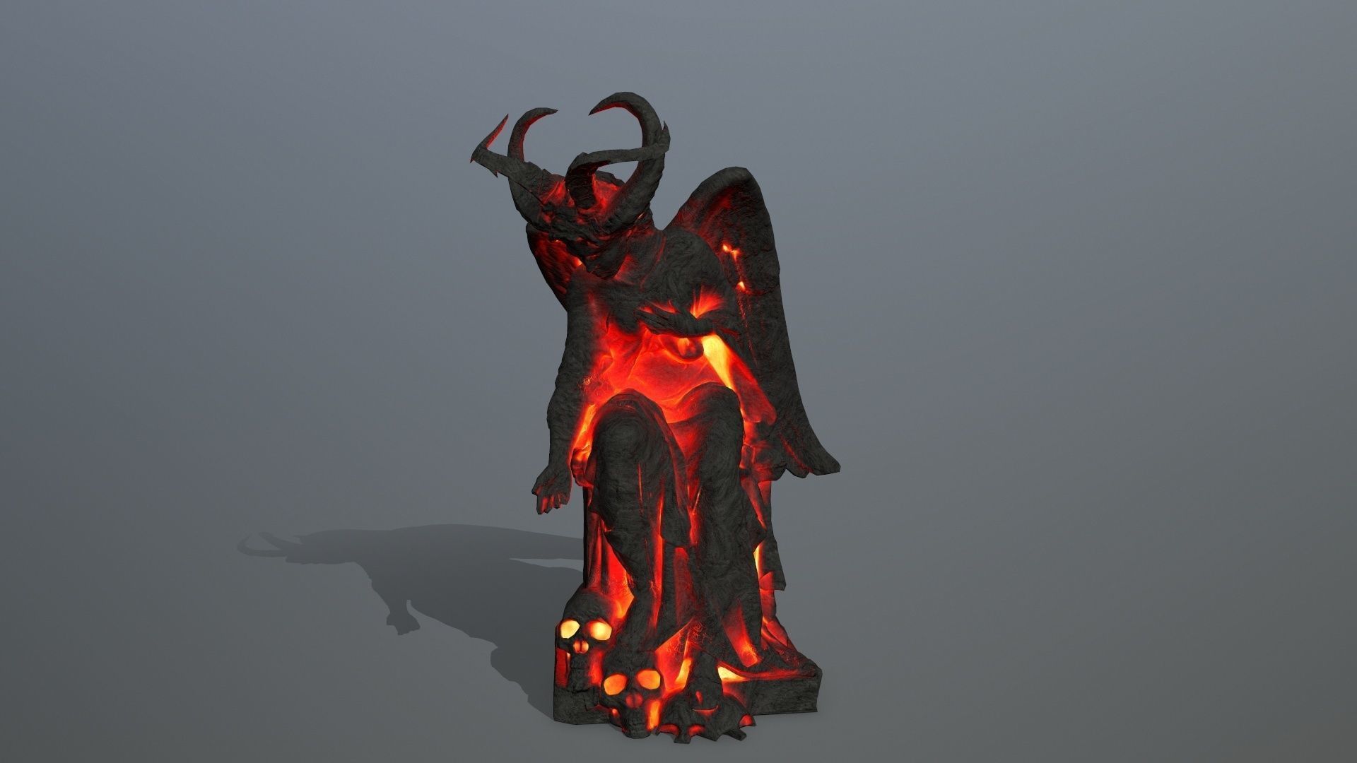 lava statue  Low-poly 3D model_14