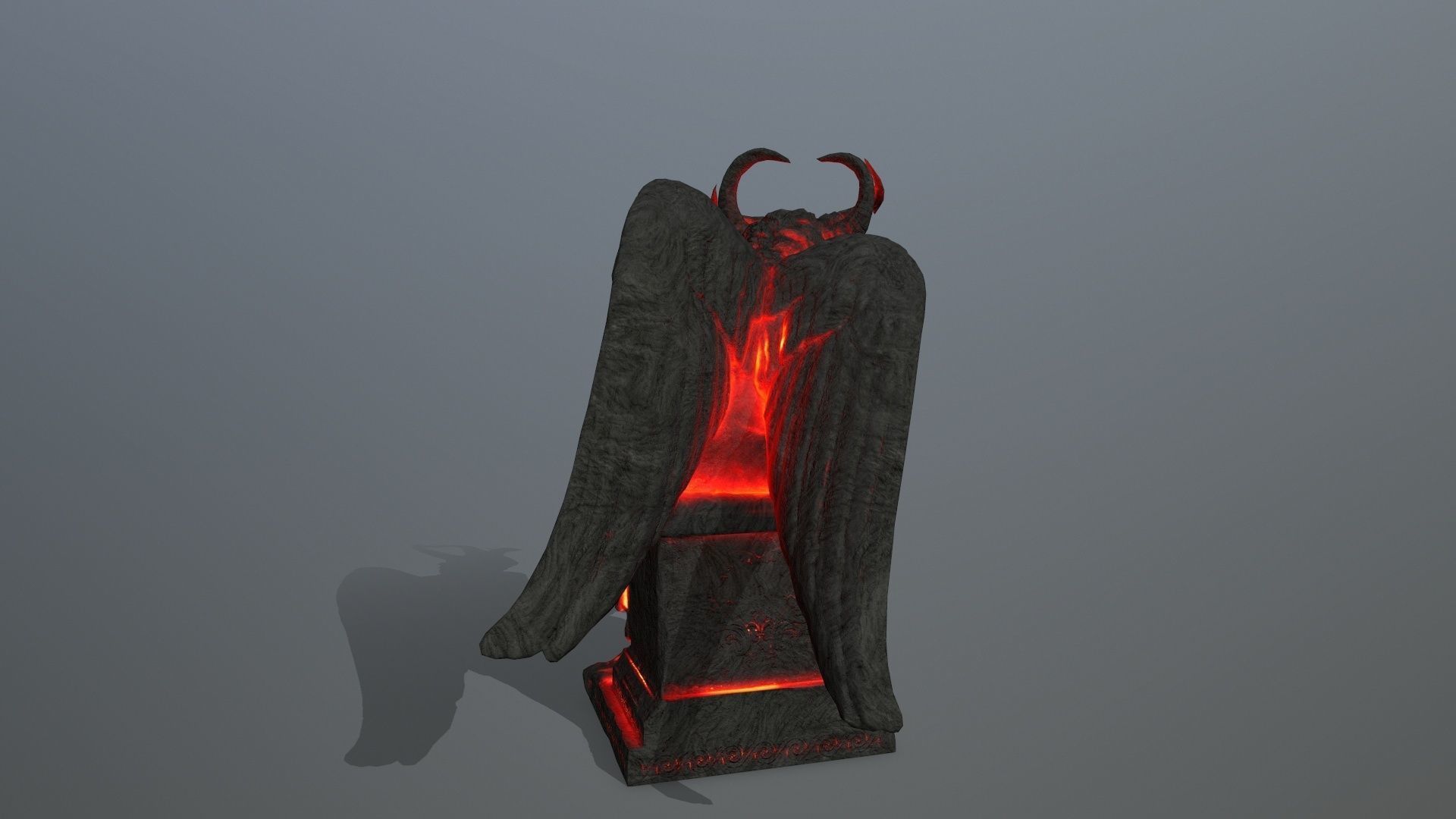lava statue  Low-poly 3D model_12