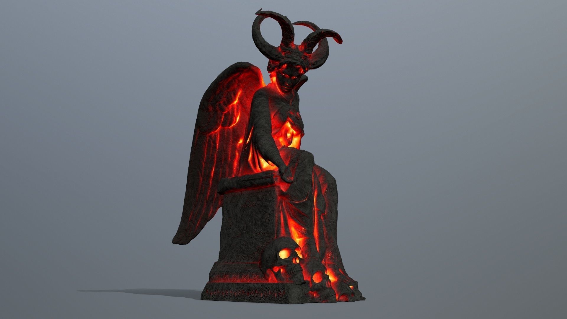 lava statue  Low-poly 3D model_2