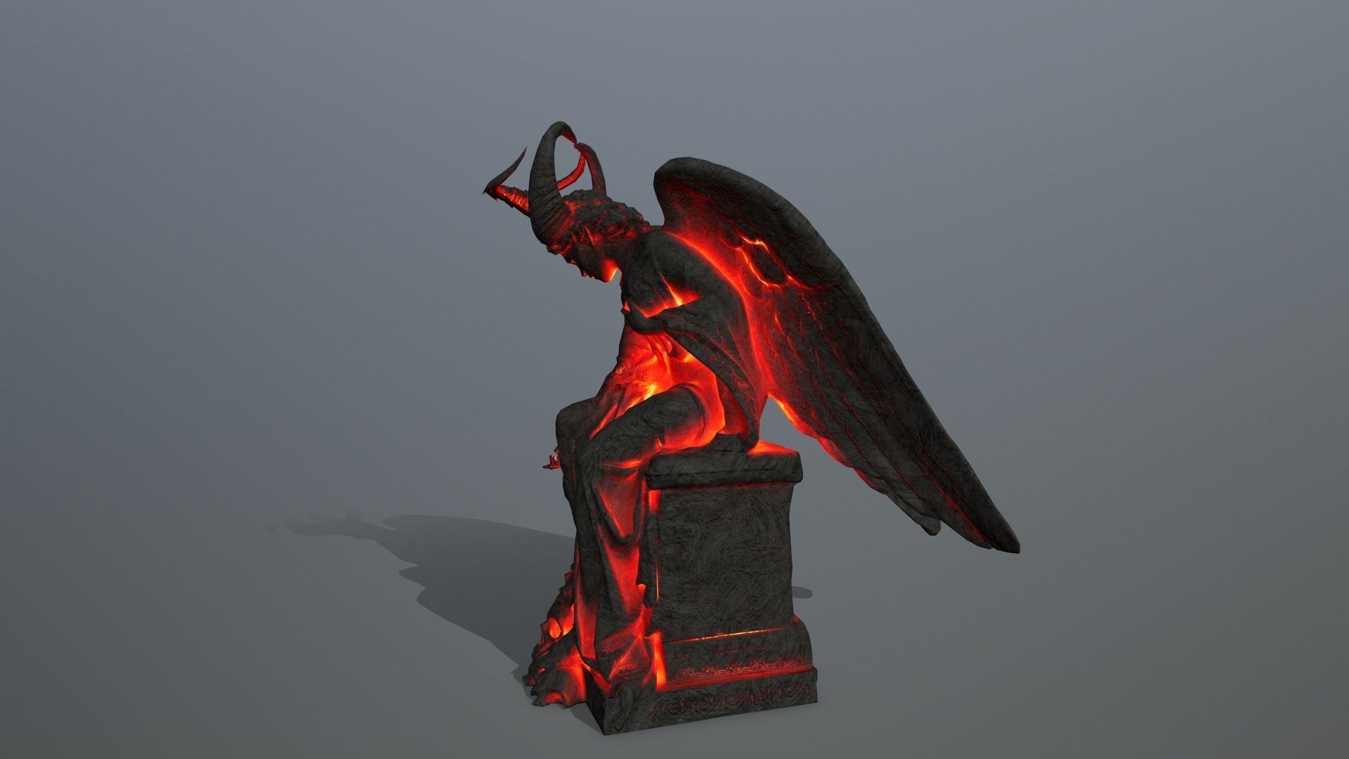 lava statue  Low-poly 3D model_13