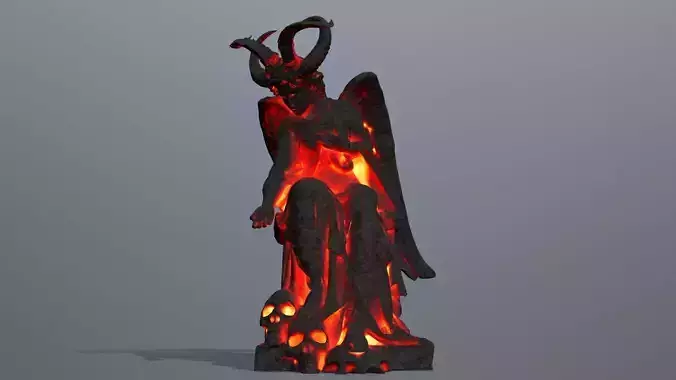 lava statue  Low-poly 3D model