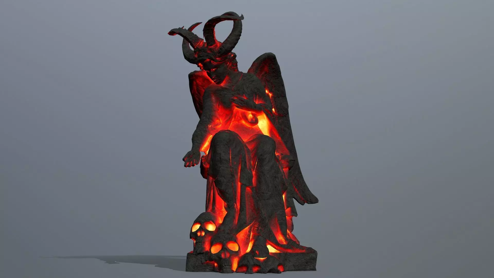 lava statue  Low-poly 3D model_0