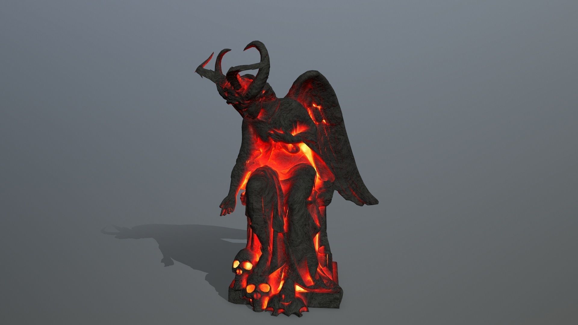 lava statue  Low-poly 3D model_9