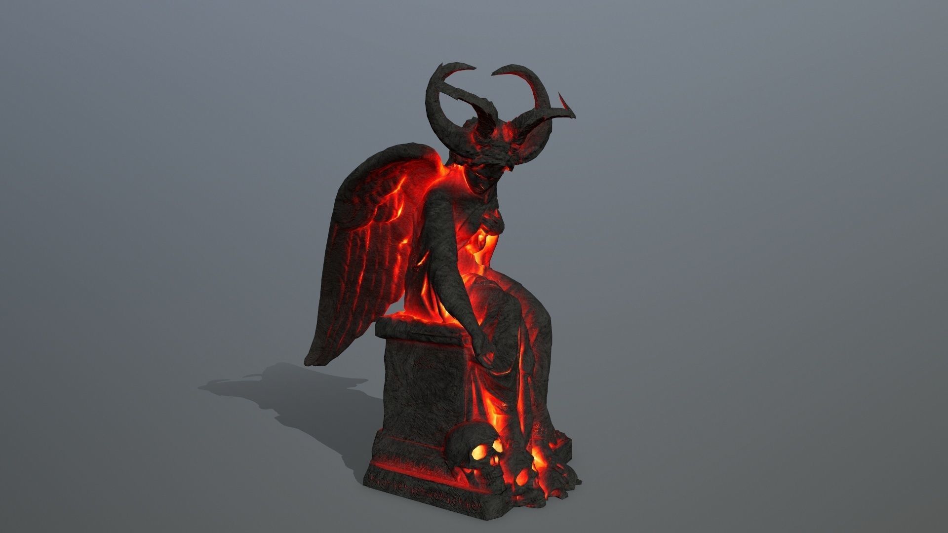 lava statue  Low-poly 3D model_10