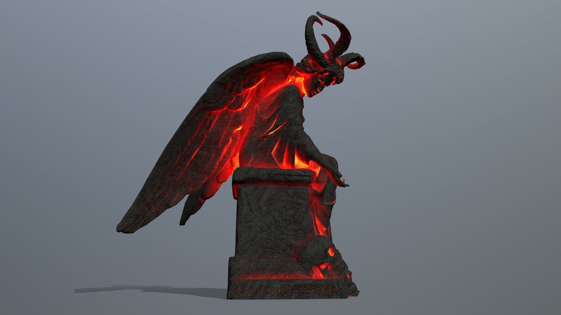 lava statue  Low-poly 3D model_4