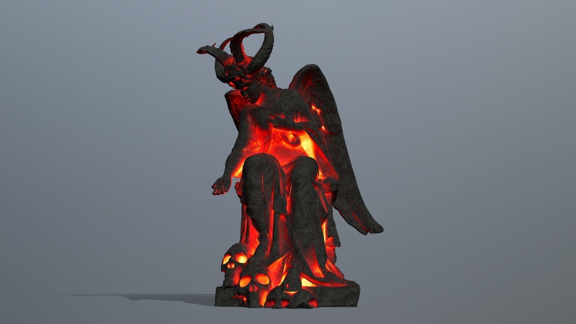 lava statue  Low-poly 3D model_8