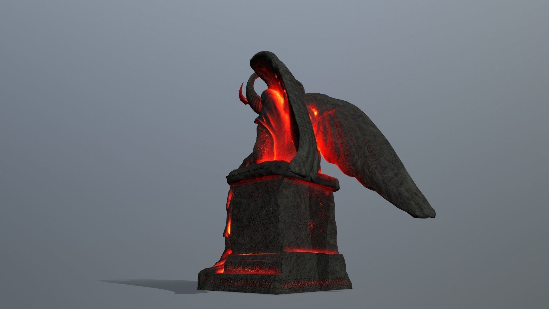 lava statue  Low-poly 3D model_6