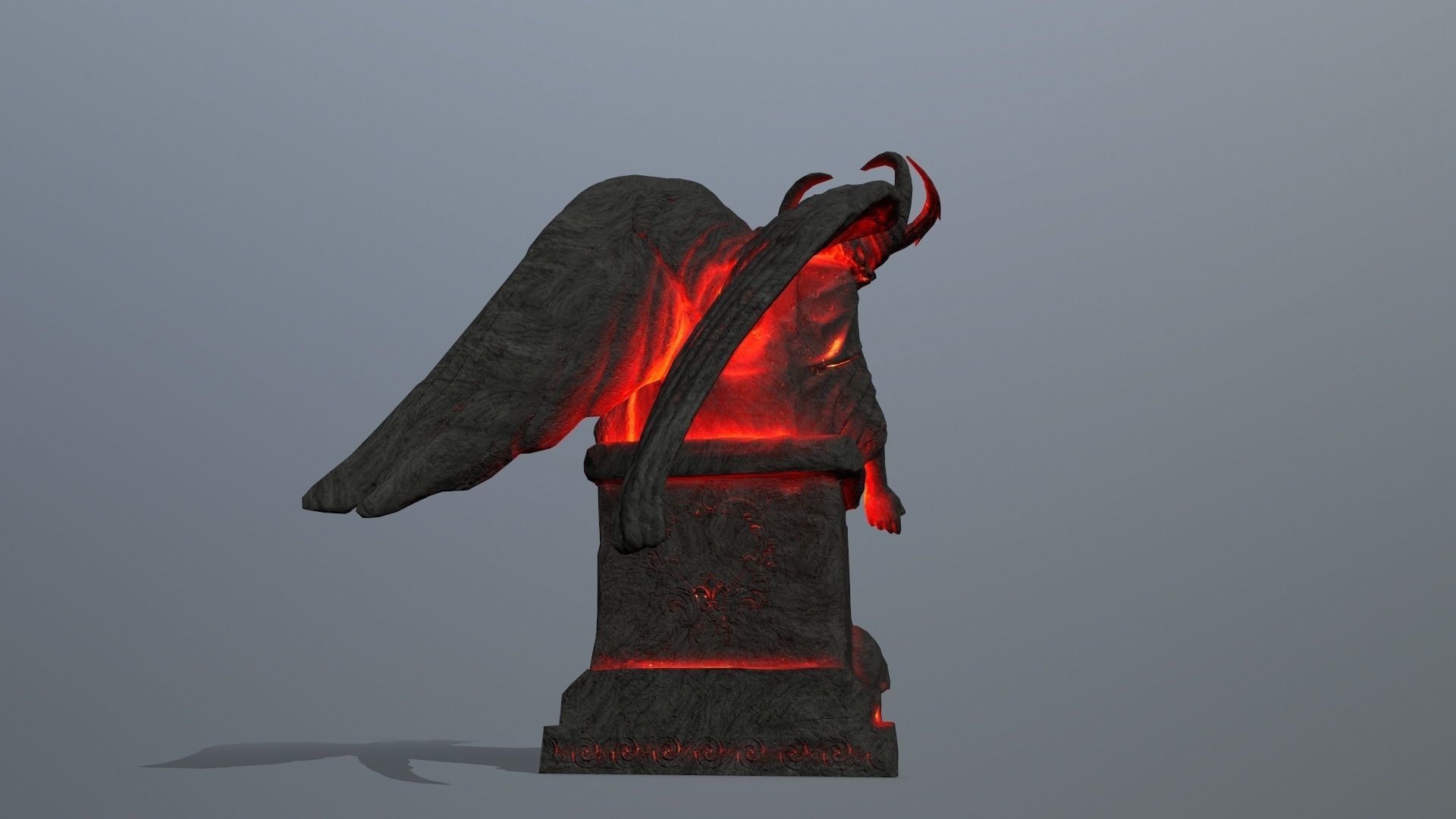 lava statue  Low-poly 3D model_5