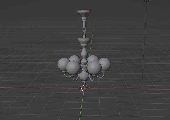 ceiling light Low-poly 3D model_7