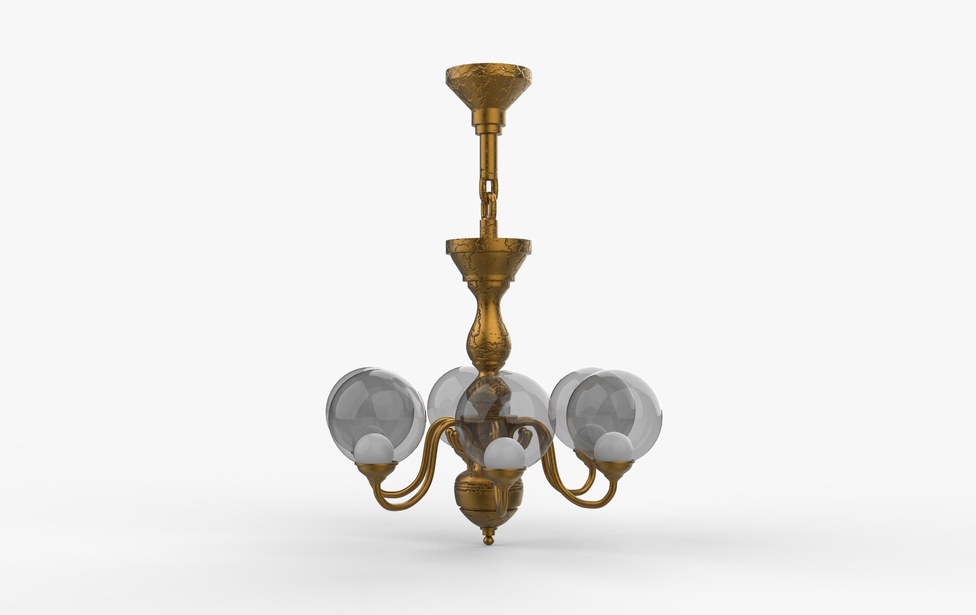 ceiling light Low-poly 3D model_6