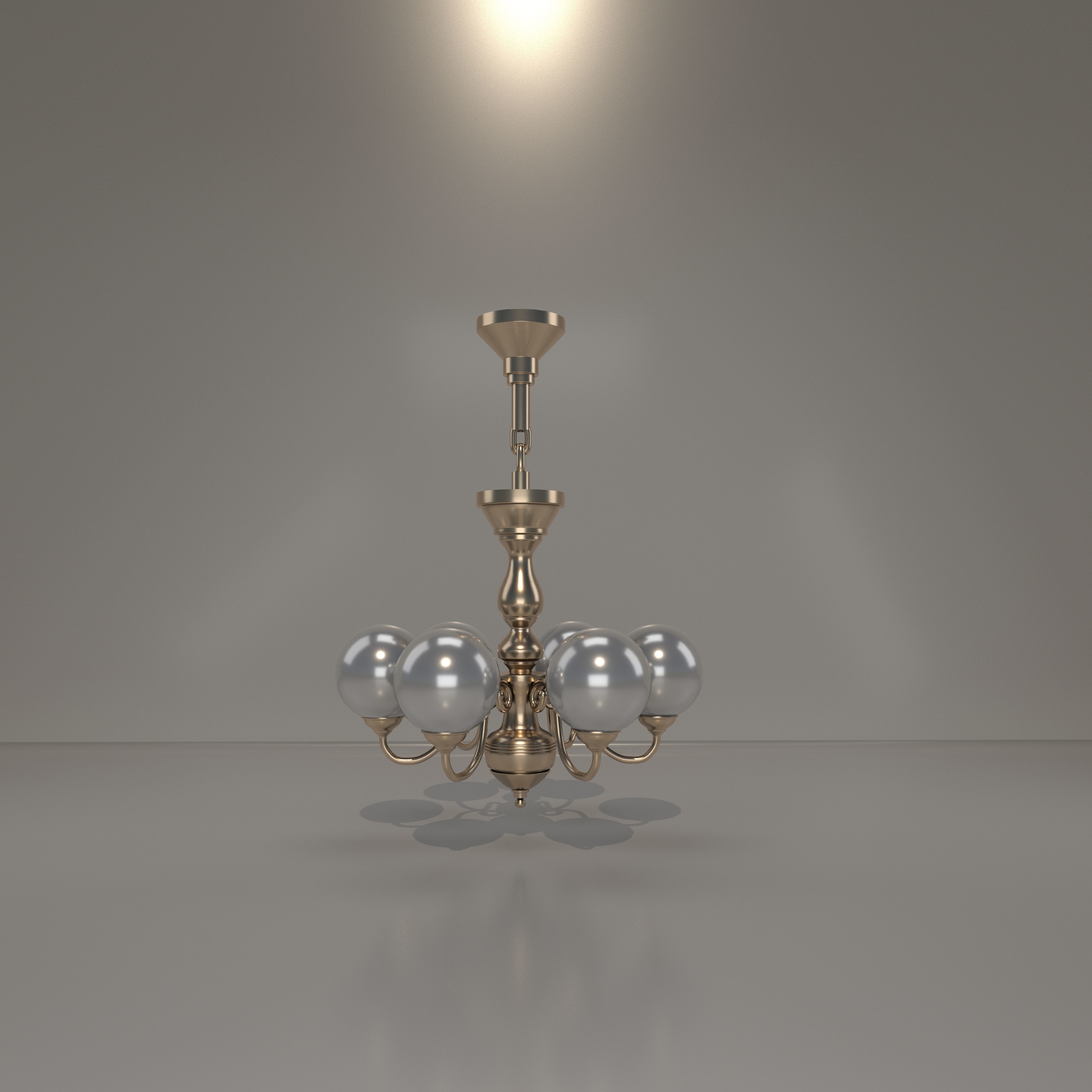 ceiling light Low-poly 3D model_2