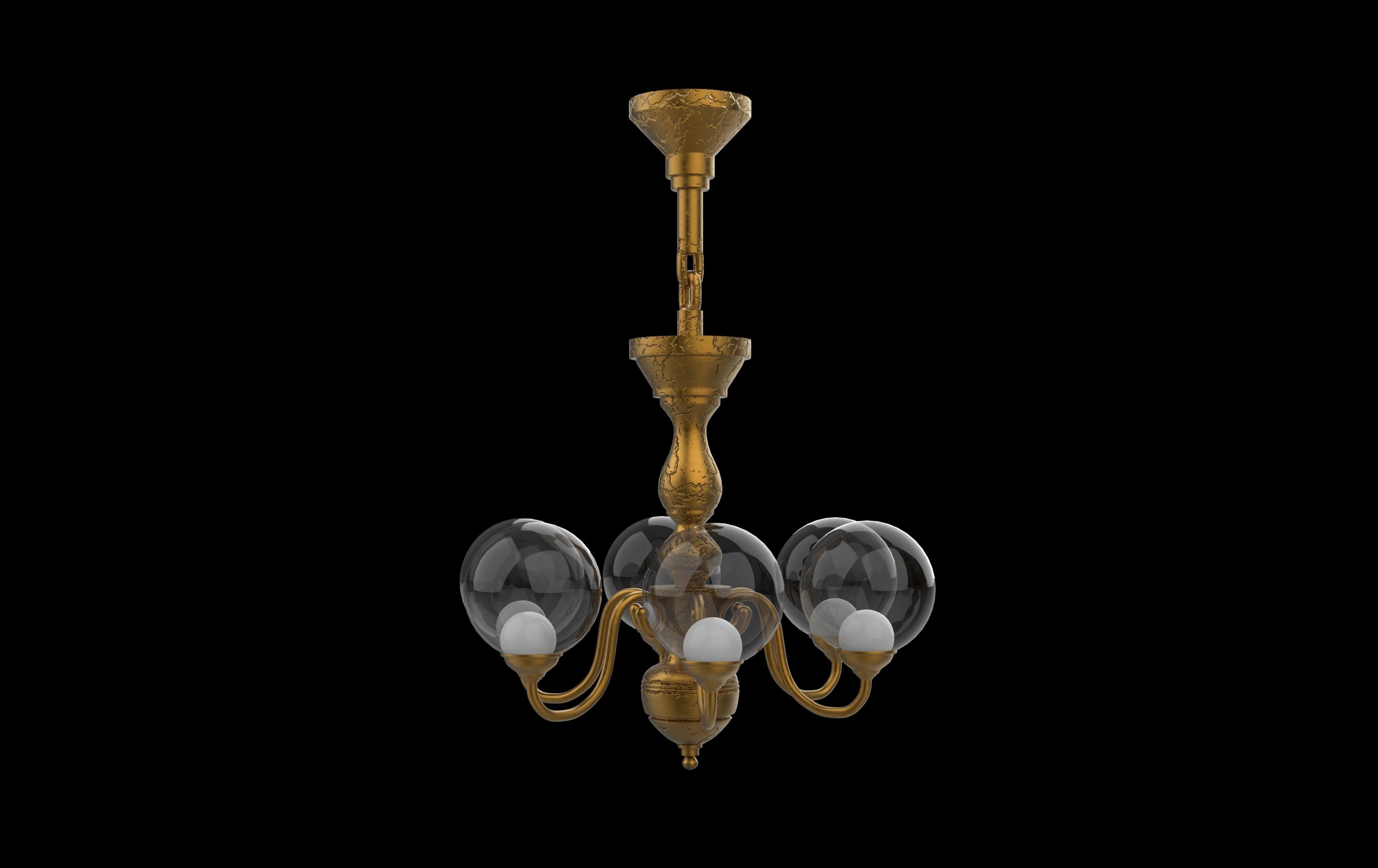 ceiling light Low-poly 3D model_5