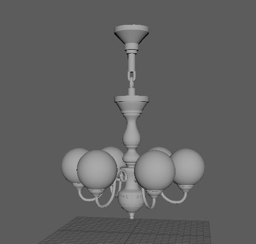 ceiling light Low-poly 3D model_8