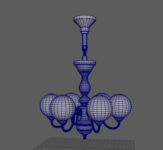 ceiling light Low-poly 3D model_3