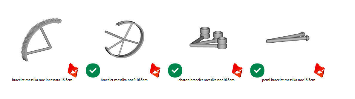 BRACELET WITH DIAMONDS MOVE NOA 3D print model_2