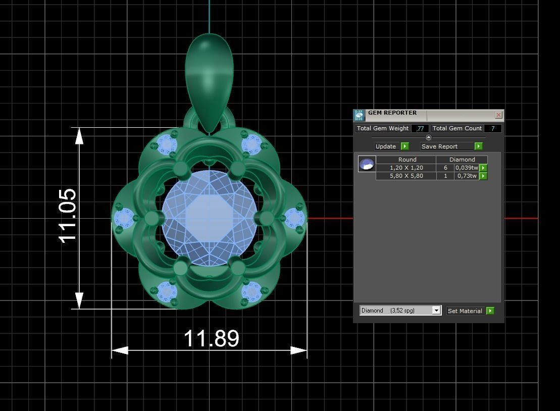 Pendant 284 3D print model_5