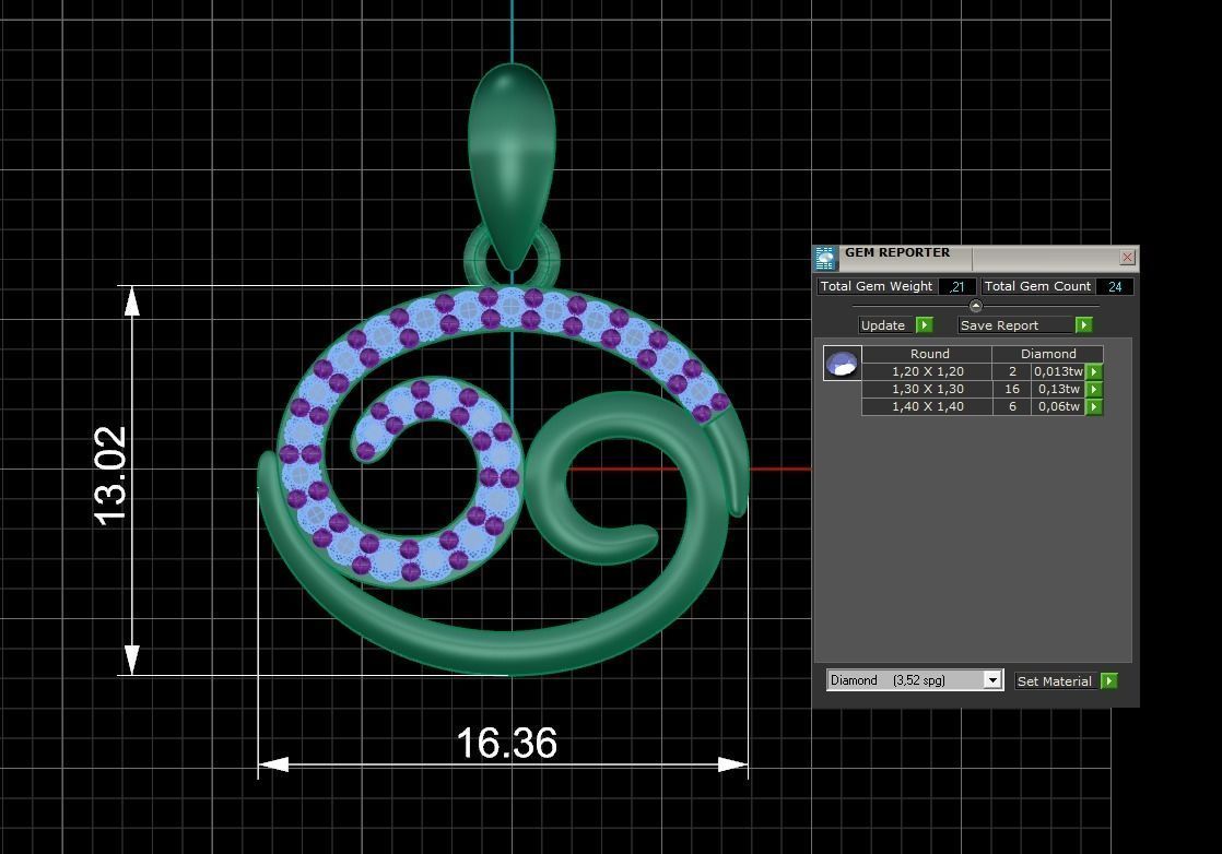 Pendant 252 3D print model_5