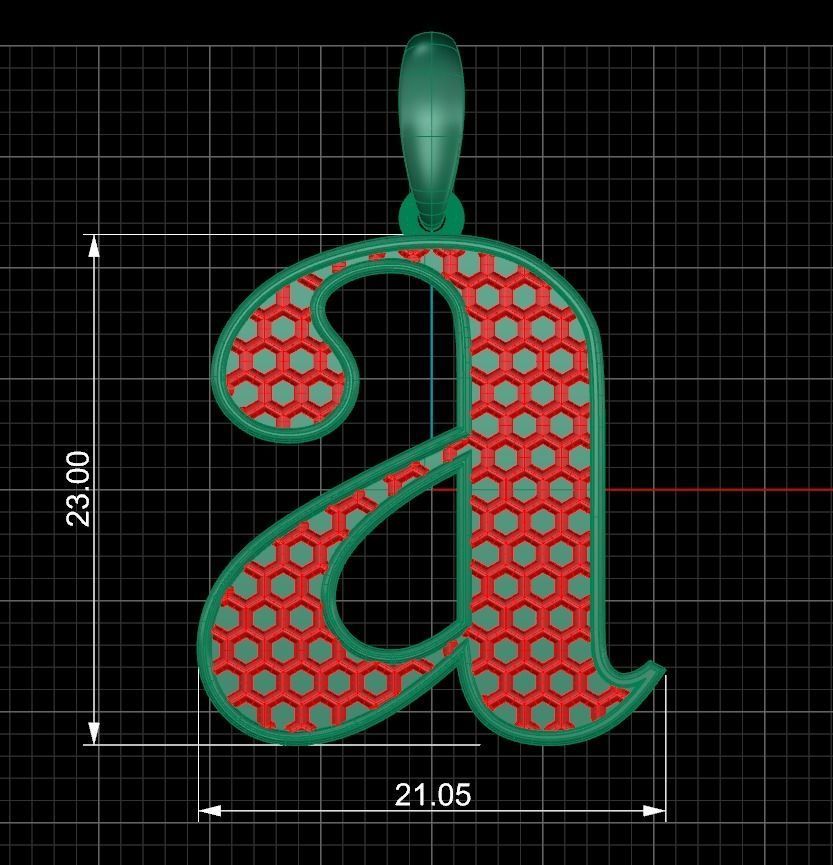 A Honeycomb Pendant 3D print model_6