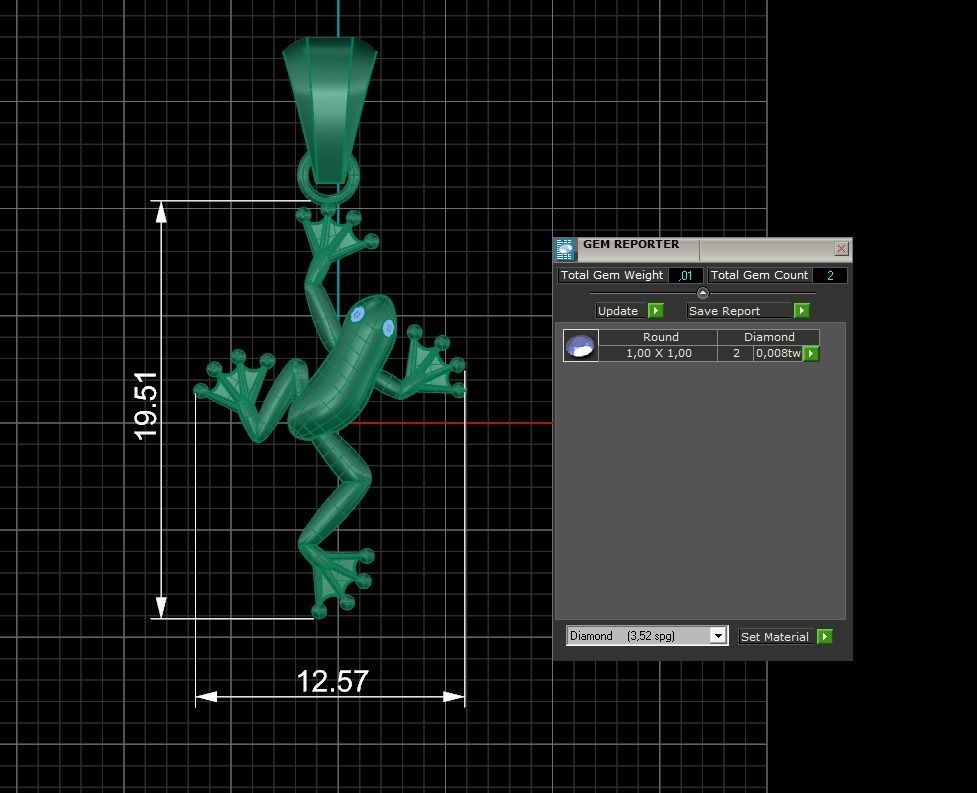 Pendant frog 237 3D print model_5