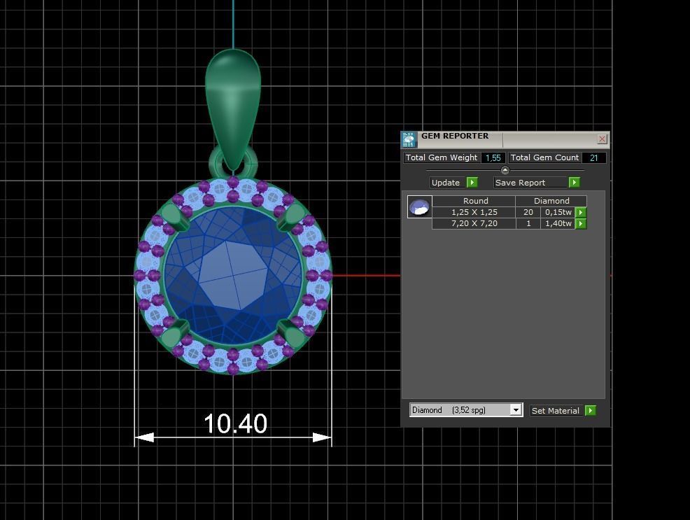 Pendant 222 3D print model_5