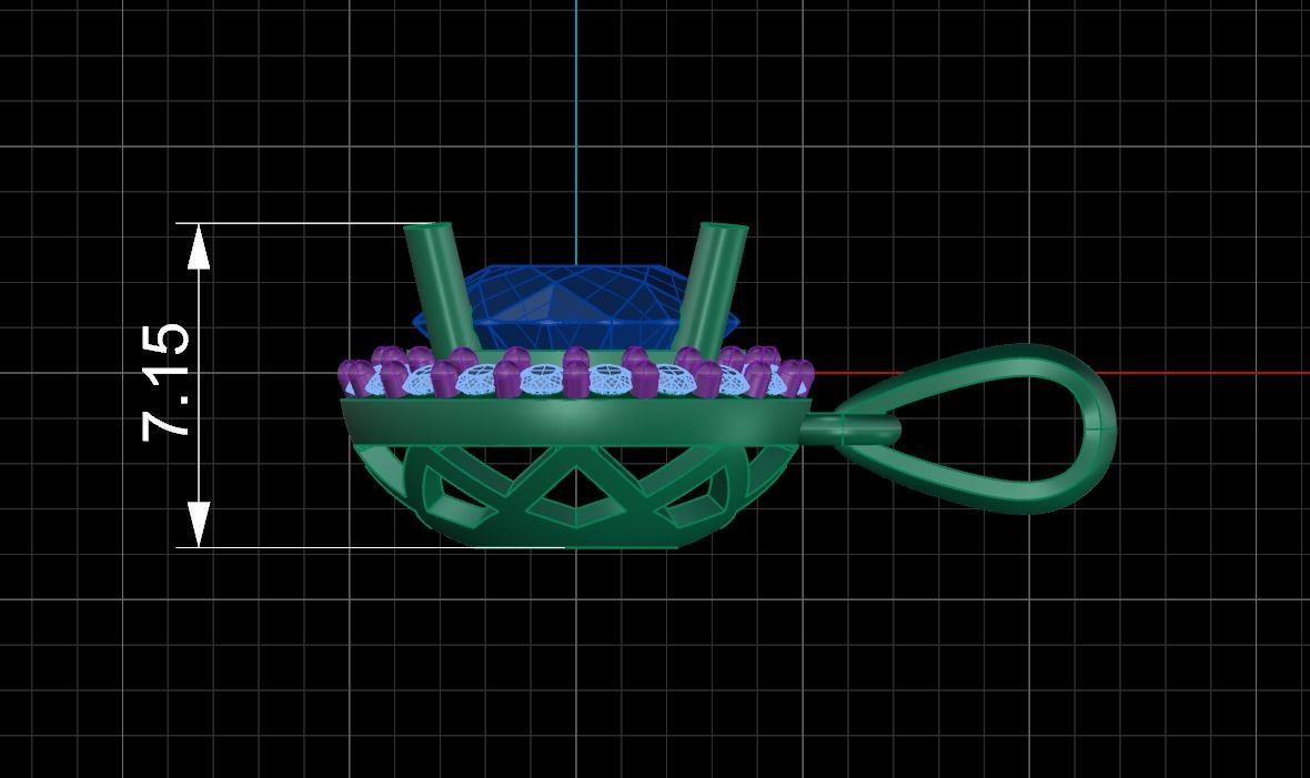 Pendant 222 3D print model_6