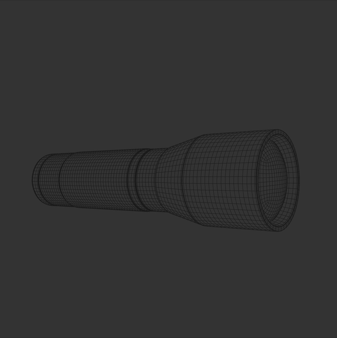 LED Minature Tactical Flashlight 3D model_2