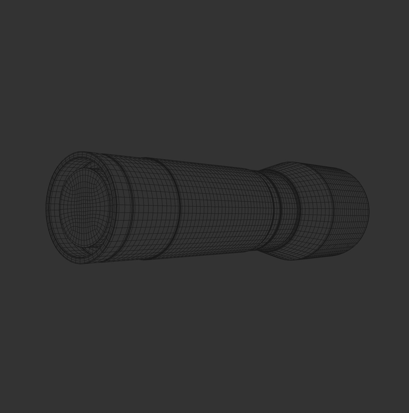 LED Minature Tactical Flashlight 3D model_3