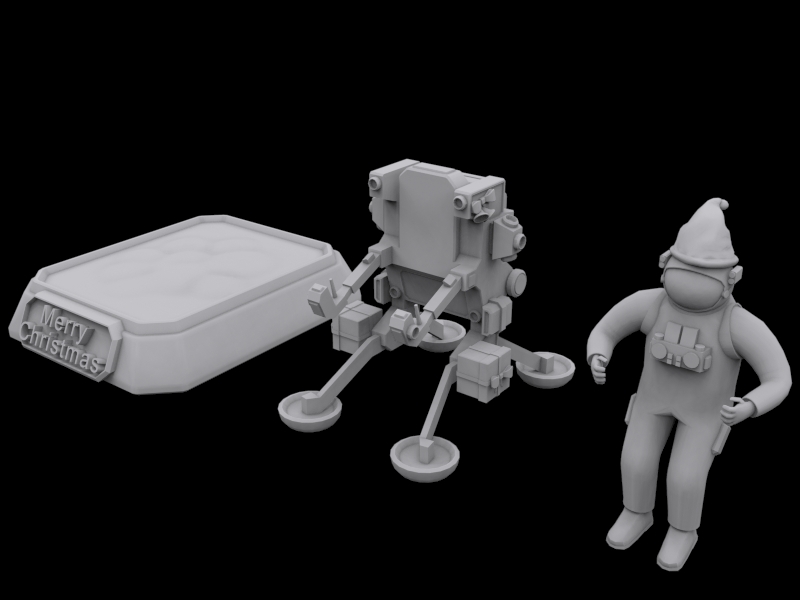 Santa Astronaut 3D print model_1